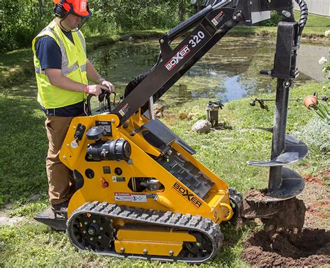 boxer 320 mini skid steer auger|Skid Steer Attachments .